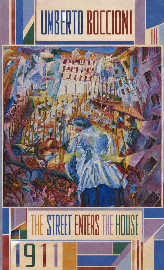 Umberto Boccioni The Street Enters the House No5 - Plakat