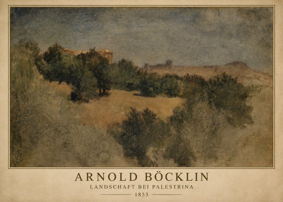 Arnold Böcklin Landschaft Bei Palestrina No1 - Plakat