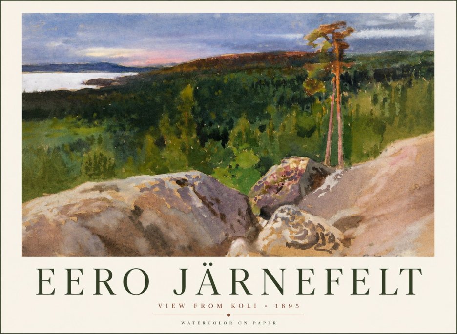 Eero Järnefelt View from Koli No1 - Plakat