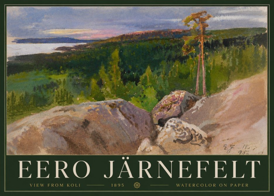 Eero Järnefelt View from Koli No3 - Plakat