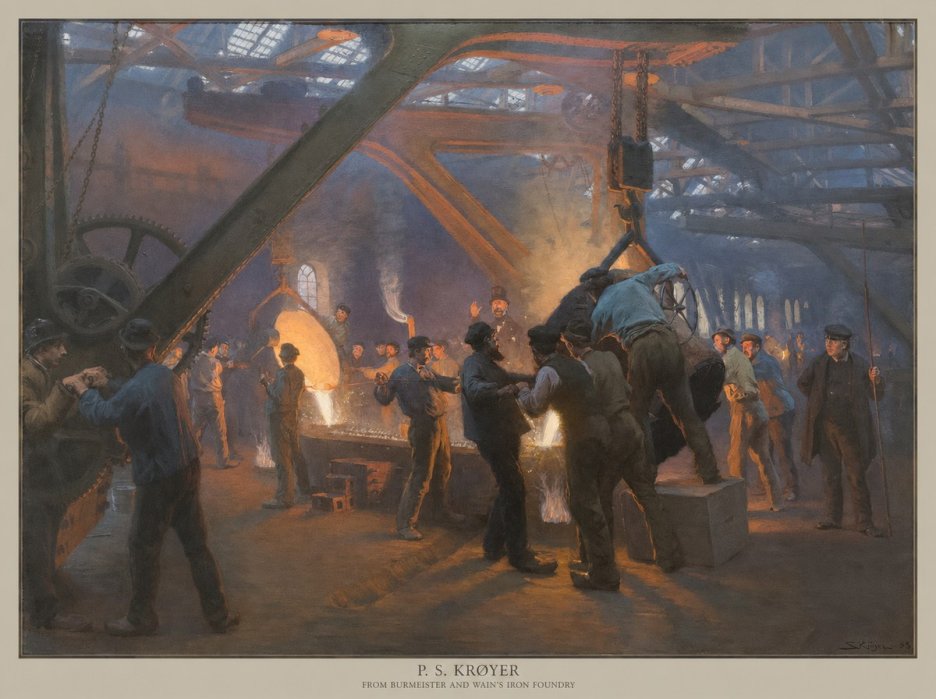 P.S. Krøyer From Burmeister and Wain's Iron Foundry No5 - Plakat