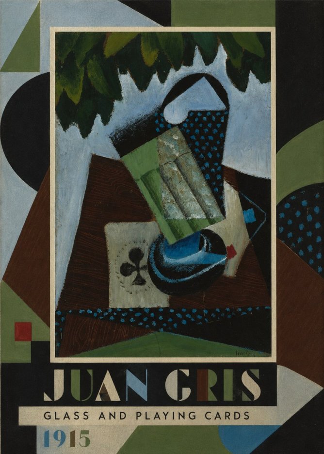 Juan Gris Glass and Playing Cards No1 - Plakat