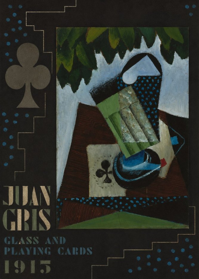 Juan Gris Glass and Playing Cards No5 - Plakat