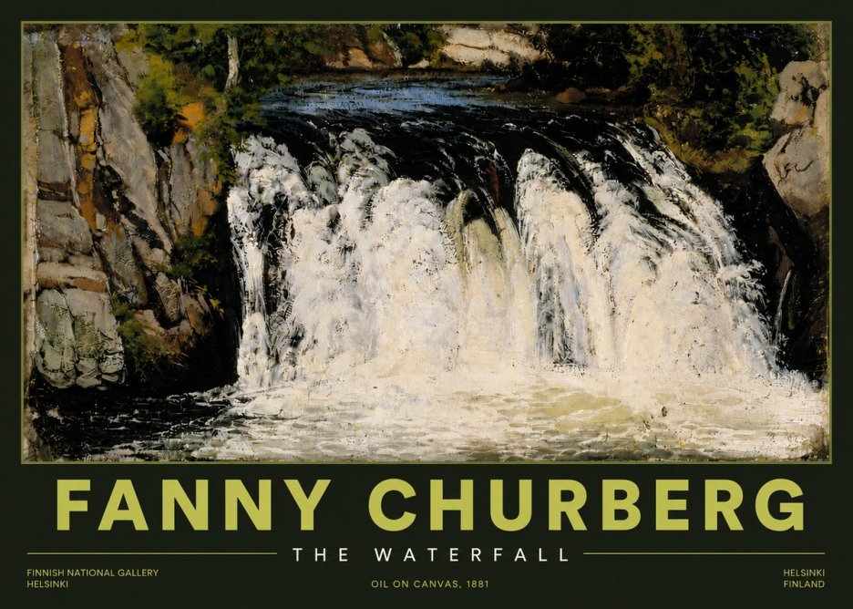 Fanny Churberg The Waterfall No4 - Plakat