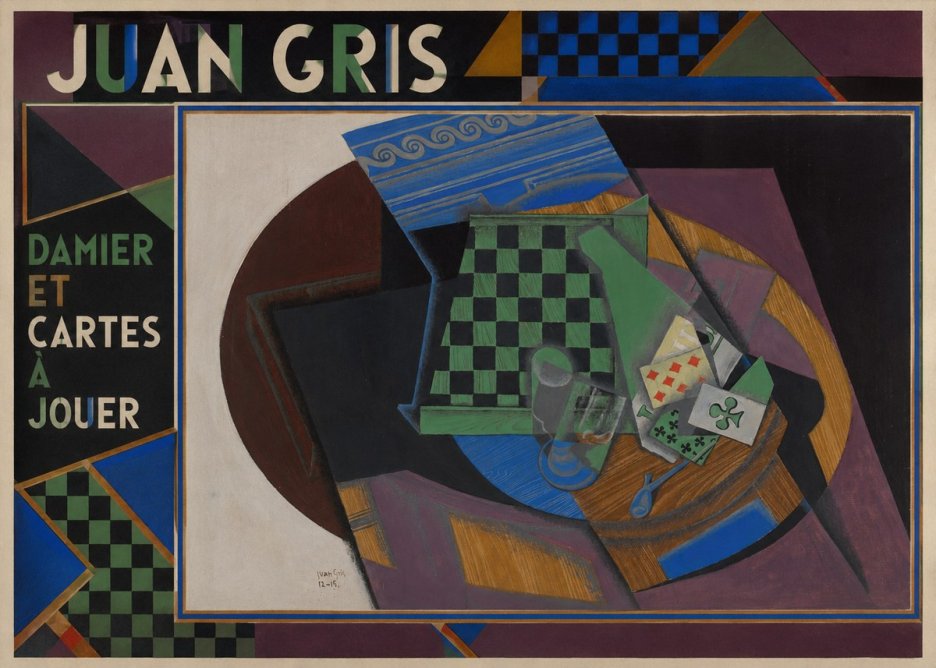 Juan Gris Damier Et Cartes À Jouer No1 - Plakat