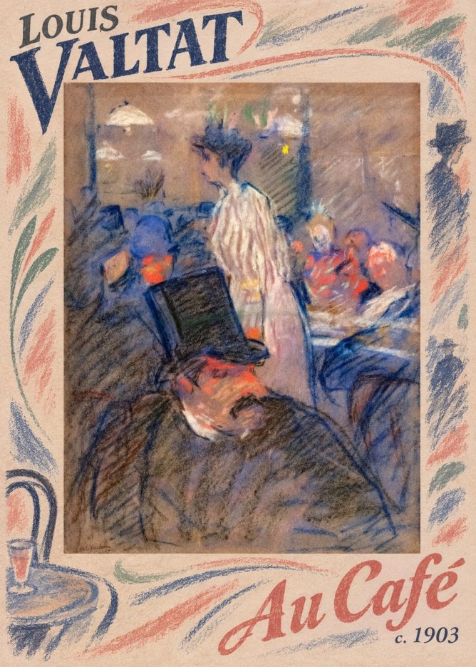 Louis Valtat Au Café No5 - Plakat