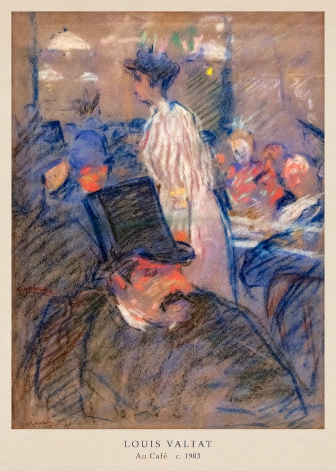 Louis Valtat Au Café No6 - Plakat