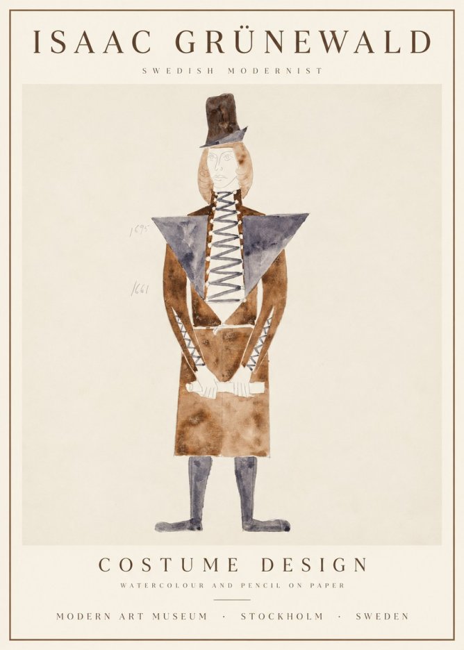 Isaac Grünewald Costume Design XIII No4 - Plakat