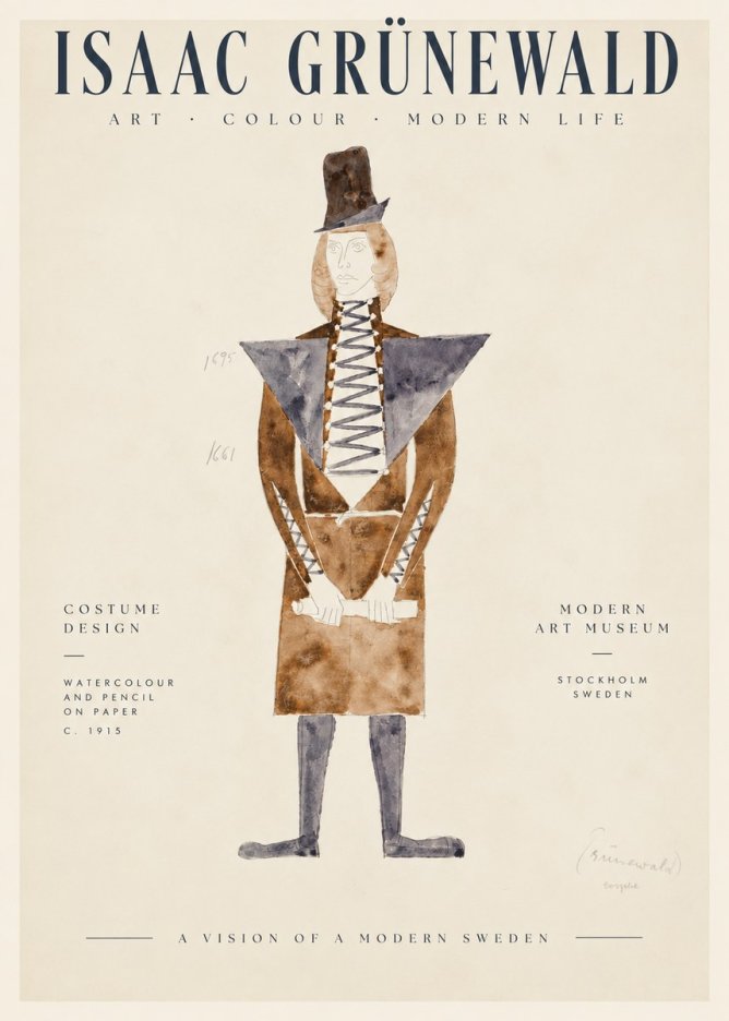 Isaac Grünewald Costume Design XIII No6 - Plakat