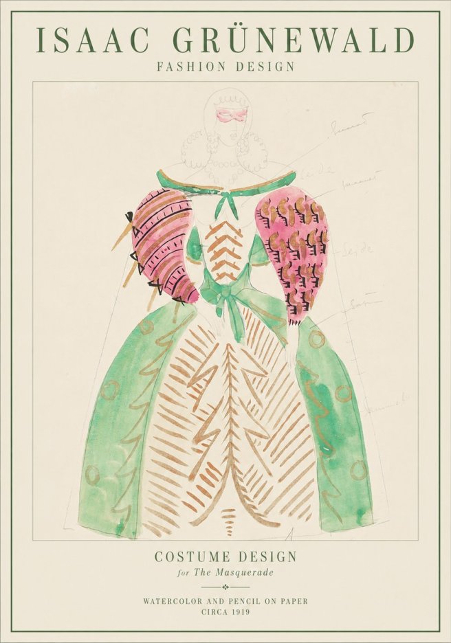 Isaac Grünewald Costume Design for the Masquerade No1 - Plakat