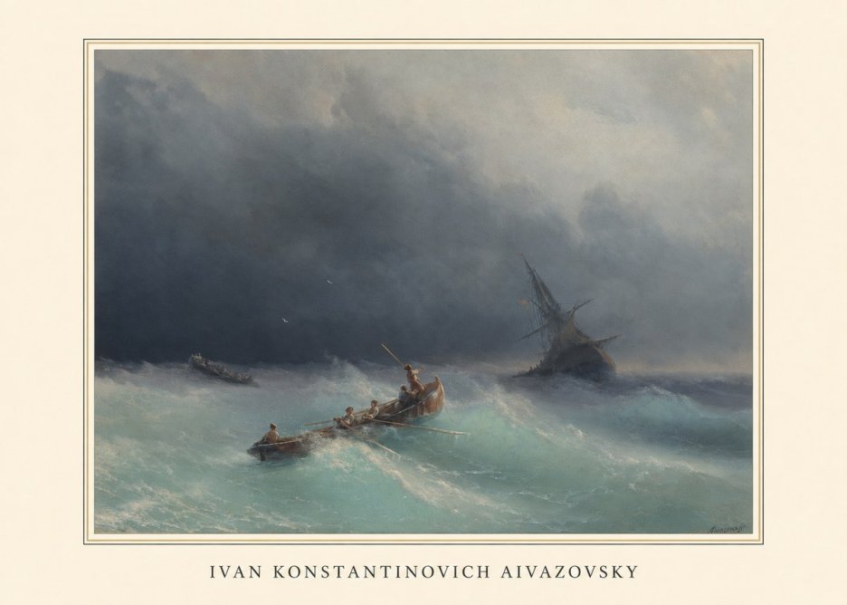 Ivan Konstantinovich Aivazovsky Shipwreck No3 - Plakat