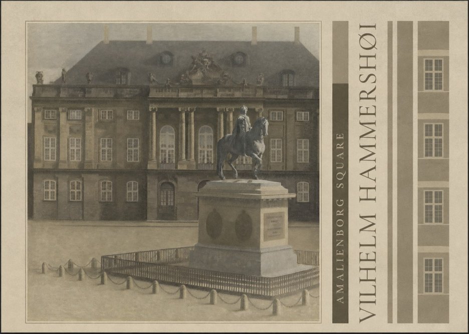 Vilhelm Hammershøi Amalienborg Square II No2 - Plakat