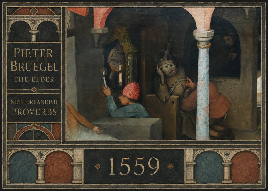 Pieter Bruegel Netherlandish Proverbs IX No2 - Plakat