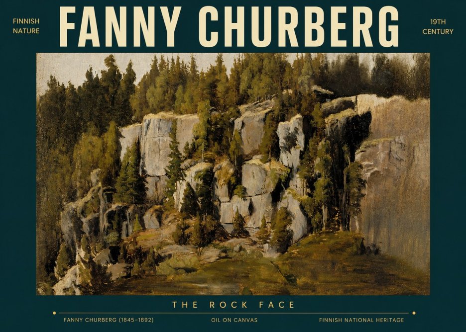 Fanny Churberg The Rock Face No3 - Plakat