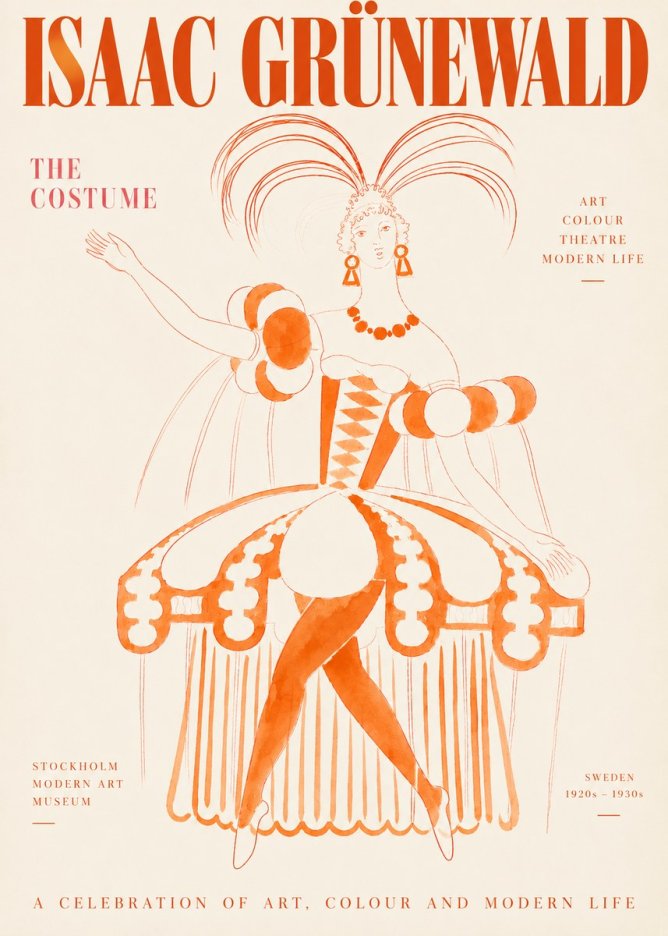 Isaac Grünewald The Costume II No3 - Plakat