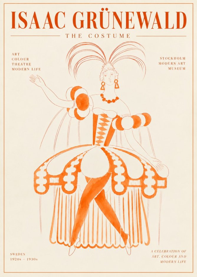 Isaac Grünewald The Costume II No6 - Plakat