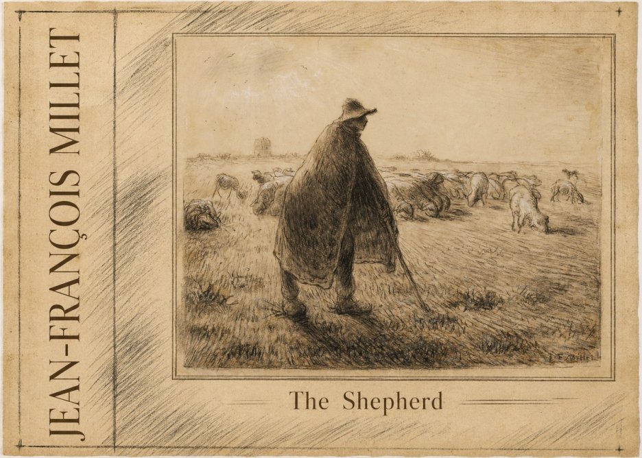 Jean-François Millet The Shepherd No2 - Plakat