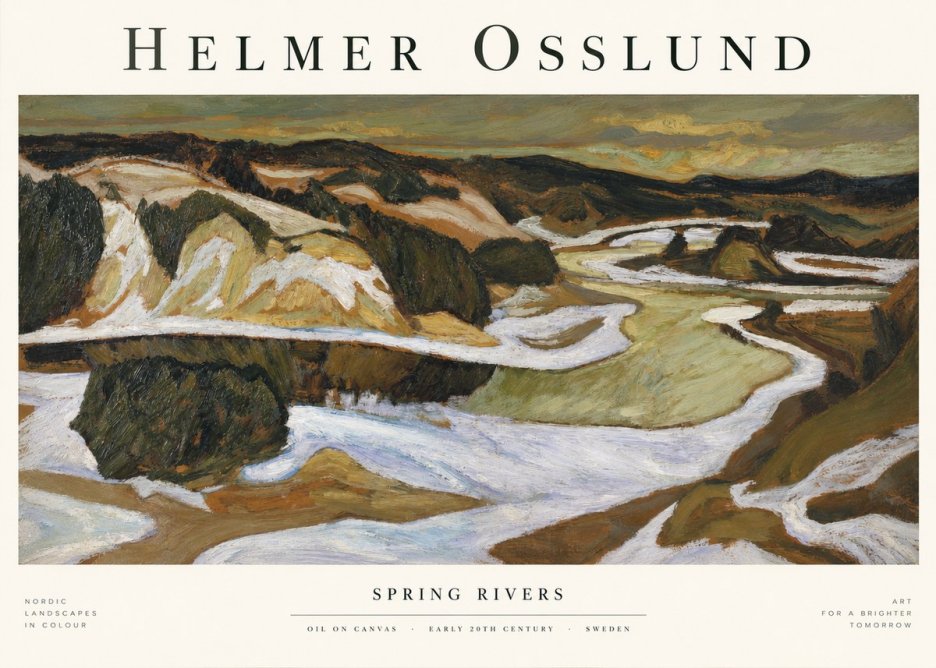 Helmer Osslund Spring Flood No2 - Plakat