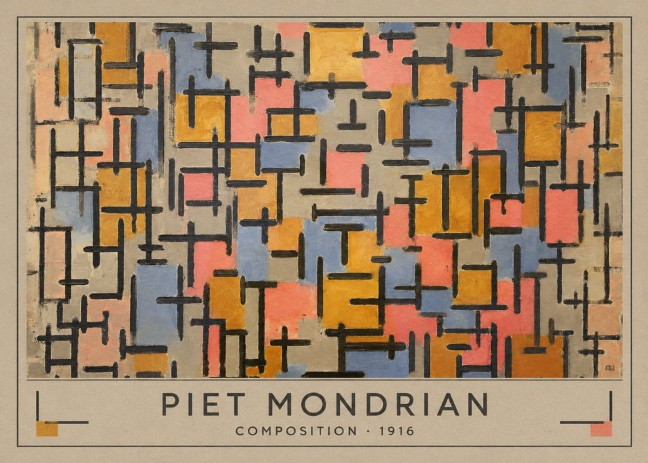 Piet Mondrian Composition No3 - Plakat
