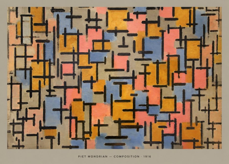 Piet Mondrian Composition No6 - Plakat