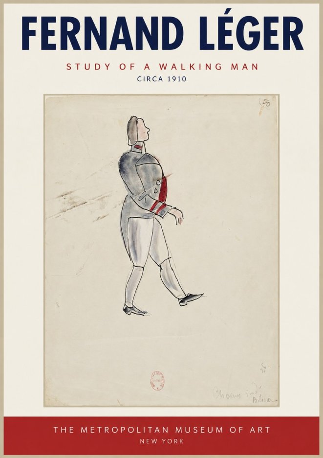 Fernand Léger Study of a Walking Man No2 - Plakat