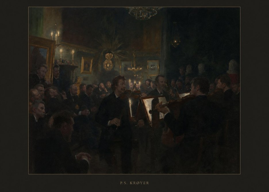 P.S. Krøyer An Evening at Høeberg's Home No6 - Plakat