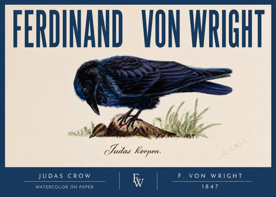 Ferdinand von Wright Judas Crow No2 - Plakat