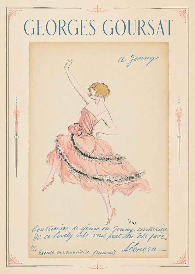 Georges Goursat A Jenny No2 - Plakat