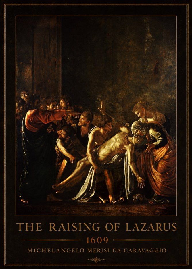Michelangelo Merisi da Caravaggio The Raising of Lazarus No1 - Plakat