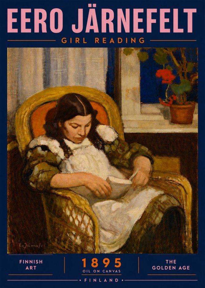 Eero Järnefelt Girl Reading No5 - Plakat