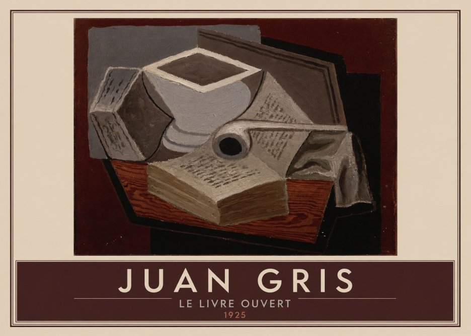 Juan Gris Le Livre Ouvert No5 - Plakat
