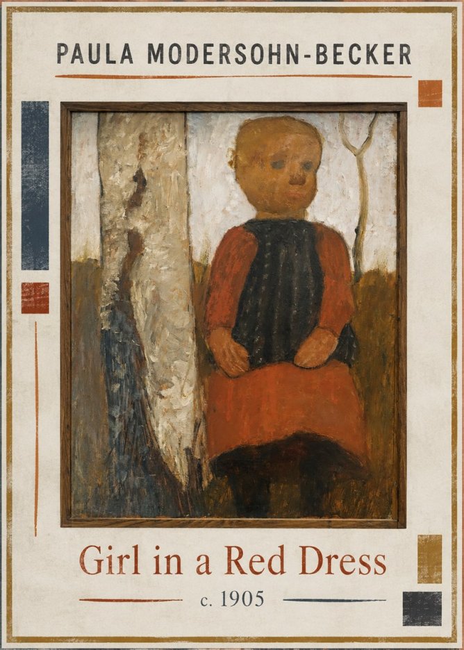 Paula Modersohn-Becker Girl in a Red Dress No1 - Plakat