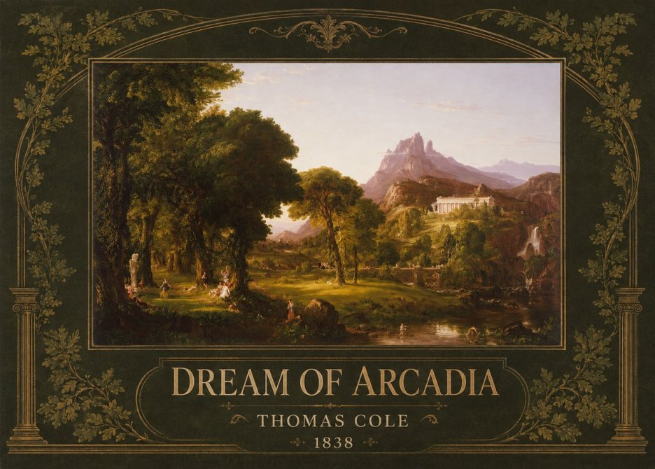 Thomas Cole The Dream of Arcadia No3 - Plakat