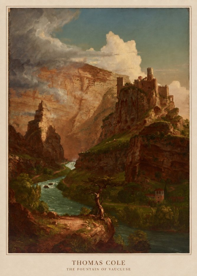 Thomas Cole The Fountain of Vaucluse II No6 - Plakat