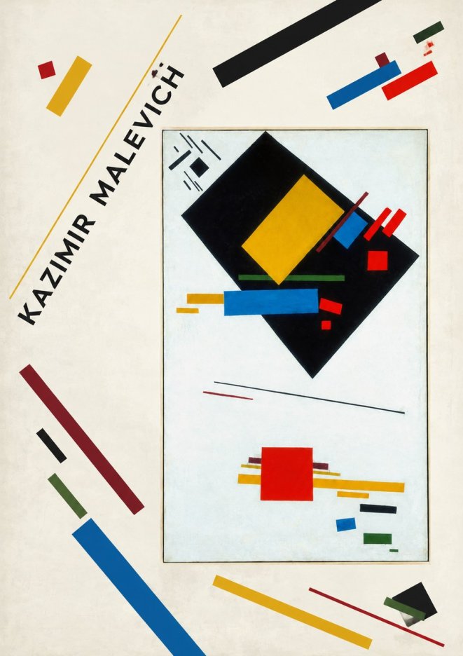 Kazimir Malevich Suprematist Composition with Yellow Rectangle No3 - Plakat