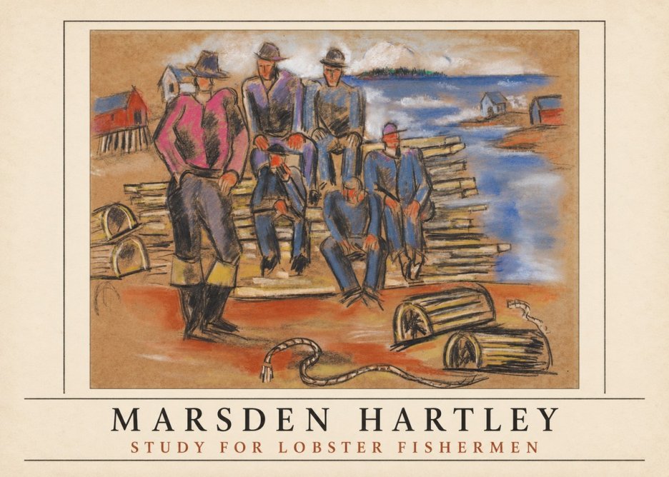 Marsden Hartley Study for 'Lobster Fishermen' No4 - Plakat