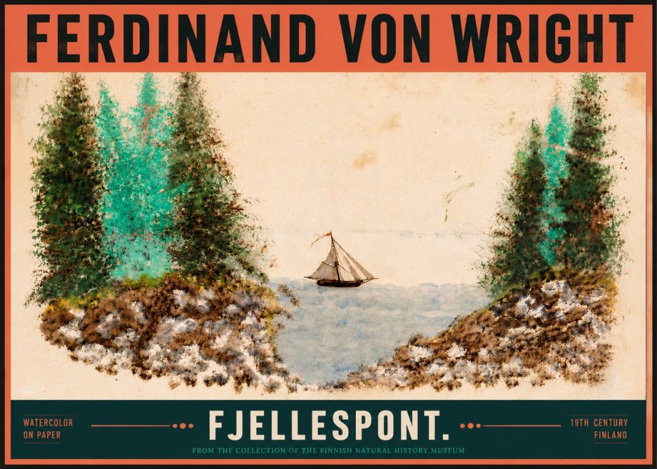 Ferdinand von Wright Fjellespont. No5 - Plakat