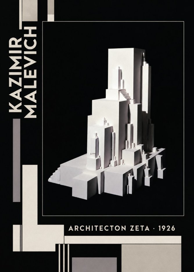 Kazimir Malevich Architecton Zeta No6 - Plakat