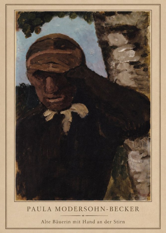 Paula Modersohn-Becker Alte Bäuerin Mit Hand an Der Stirn No3 - Plakat