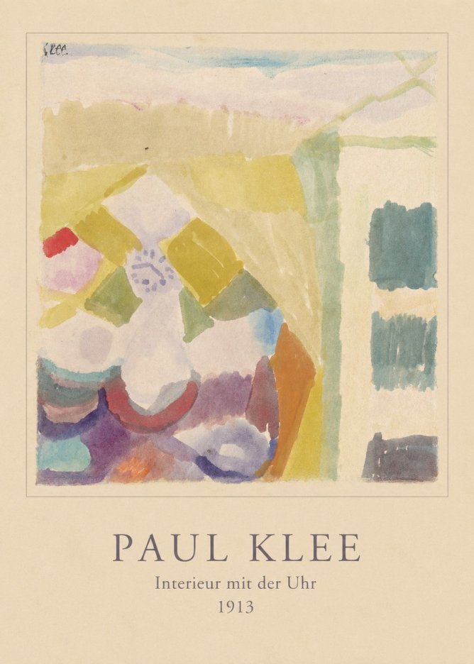 Paul Klee Interieur Mit Der Uhr II No4 - Plakat