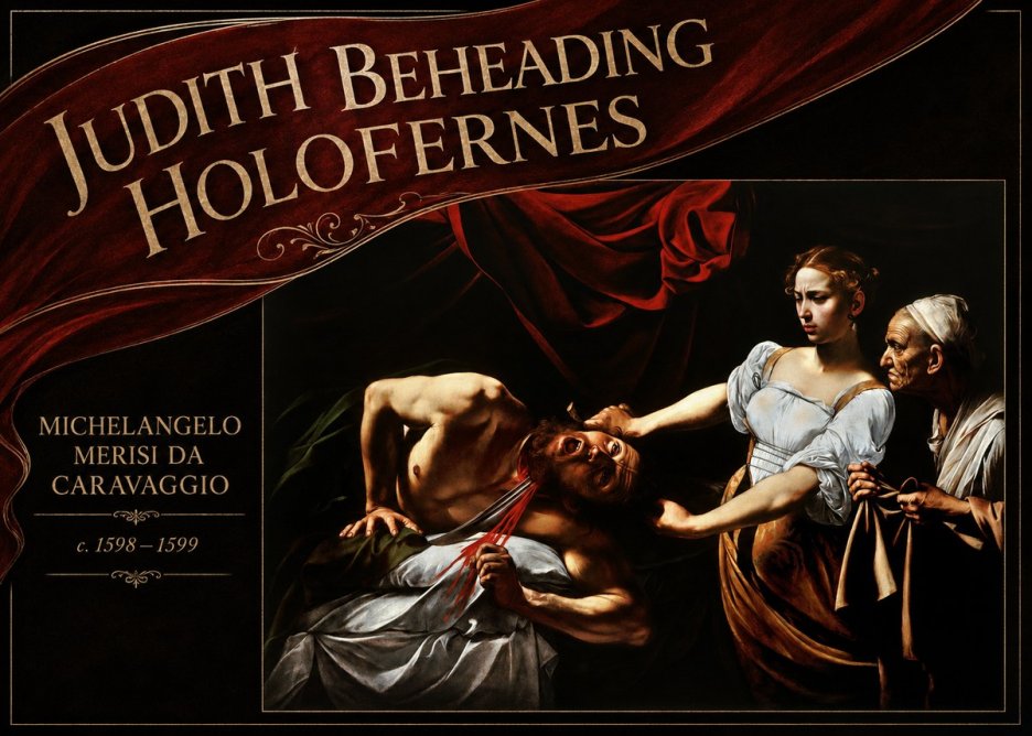 Michelangelo Merisi da Caravaggio Judith Beheading Holofernes IV No5 - Plakat