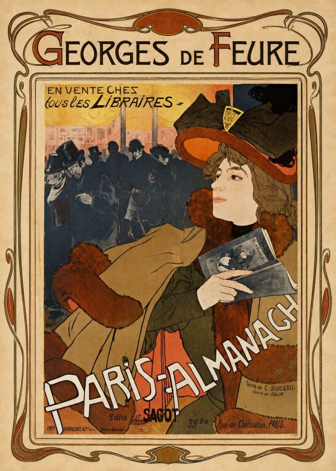 Georges de Feure Paris-almanach II No1 - Plakat
