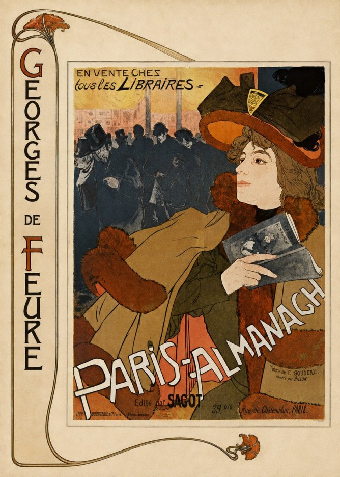 Georges de Feure Paris-almanach II No2 - Plakat