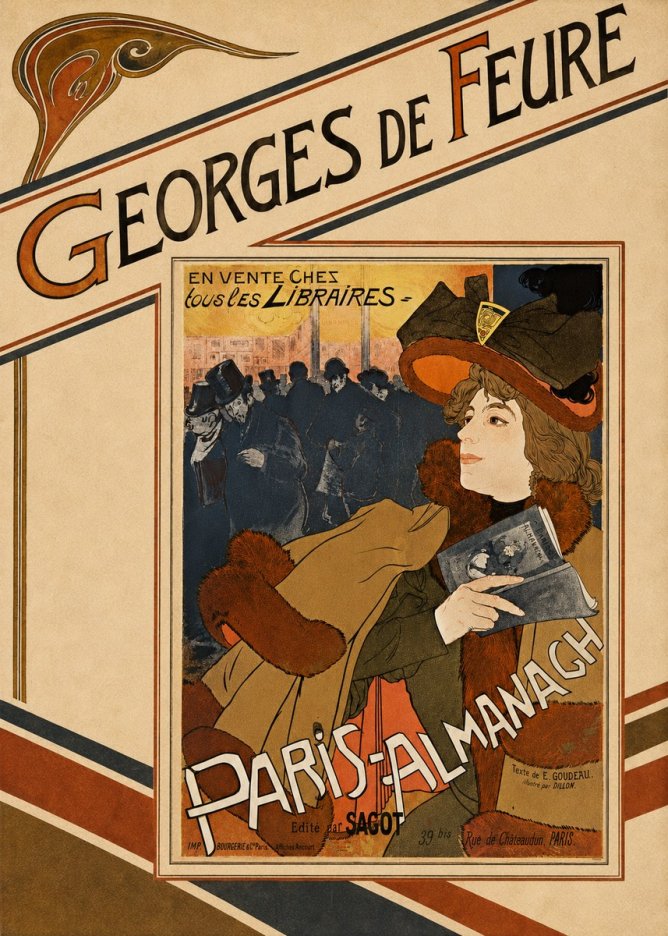 Georges de Feure Paris-almanach II No5 - Plakat