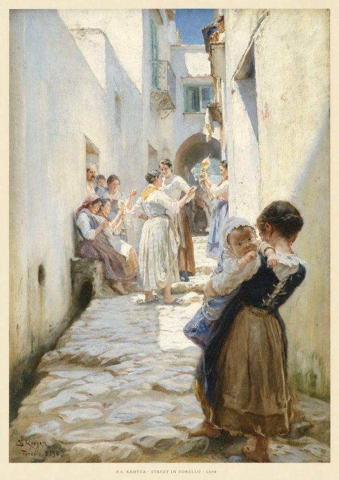 P.S. Krøyer Street in Torello No6 - Plakat