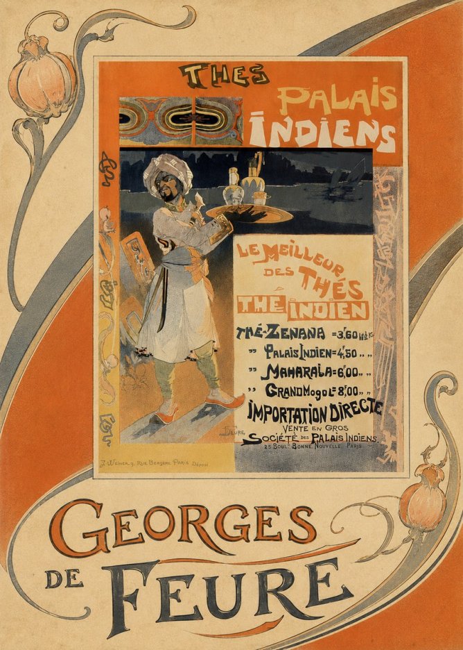 Georges de Feure Thés Palais Indiens No4 - Plakat