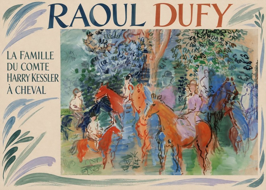 Raoul Dufy La Famille Du Comte Harry Kessler À Cheval No1 - Plakat