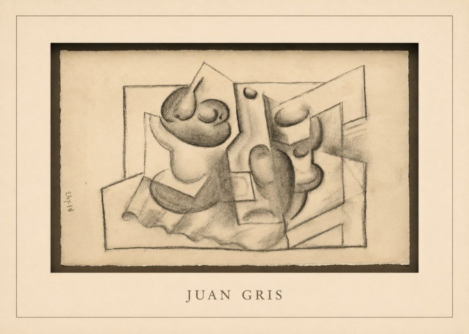 Juan Gris Nature Morte (Bouteille Et Fruit) No3 - Plakat