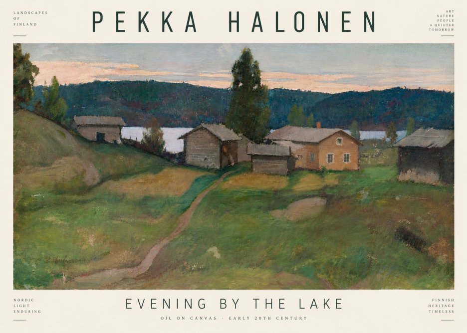 Pekka Halonen Evening by the Lake No6 - Plakat