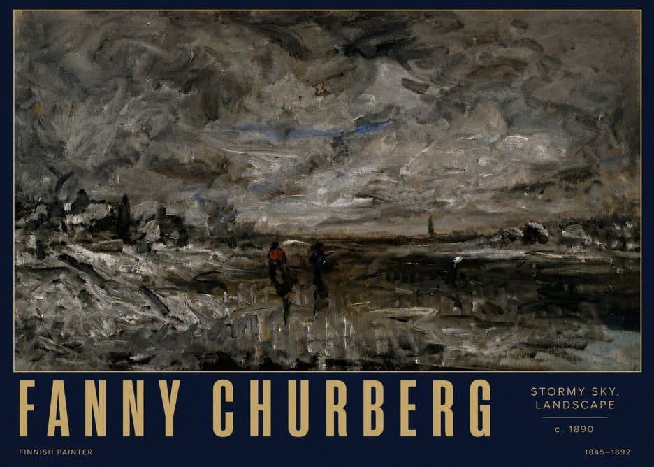 Fanny Churberg Stormy Sky. Landscape No6 - Plakat